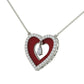 Gleaming Heart Enamel Necklace
