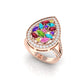 Radiant Multicolor Gemstone Ring