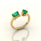 Twin Emerald Elegance Ring