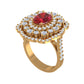 Sapphire Elegance Halo Ring S233