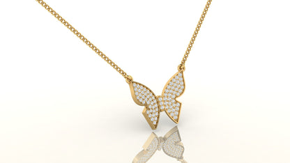 Radiant Butterfly Charm Necklace