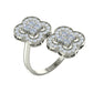 Double Flower Diamond Ring