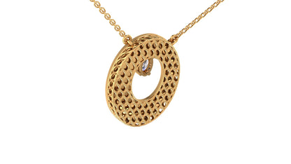 Ruby Circle Enamel Necklace