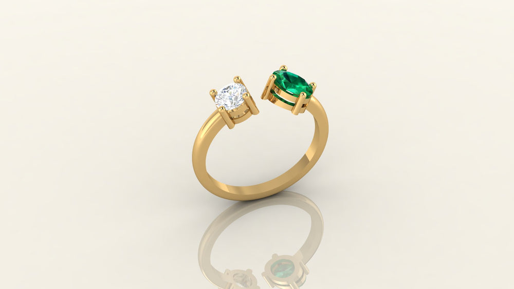 Double Delight Gemstone Ring