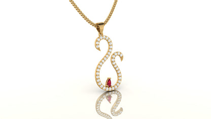 Ruby Teardrop Necklace