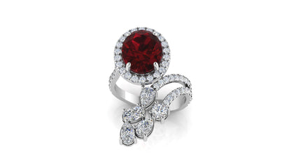 Exquisite Ruby Centerpiece Ring