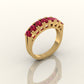 crimson sparkle gemstone ring