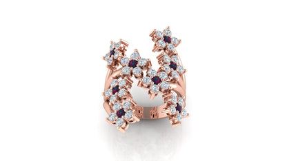 Dazzling Flower Cluster Ring