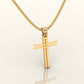 Sleek Dual - Bar Cross Necklace