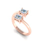 Dual Emerald Charm Ring