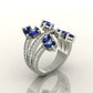 Triple Band Sapphire Ring