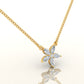Diamond Petal Charm Necklace