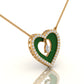 Gleaming Heart Enamel Necklace
