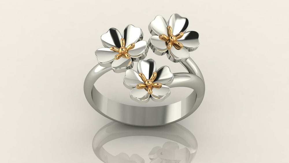 Triple Blossom Ring
