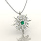 Shimmering Emerald Star Necklace