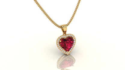 Sparkling Heart of Passion Necklace