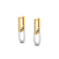 Sparkling Oval Hoops Earring