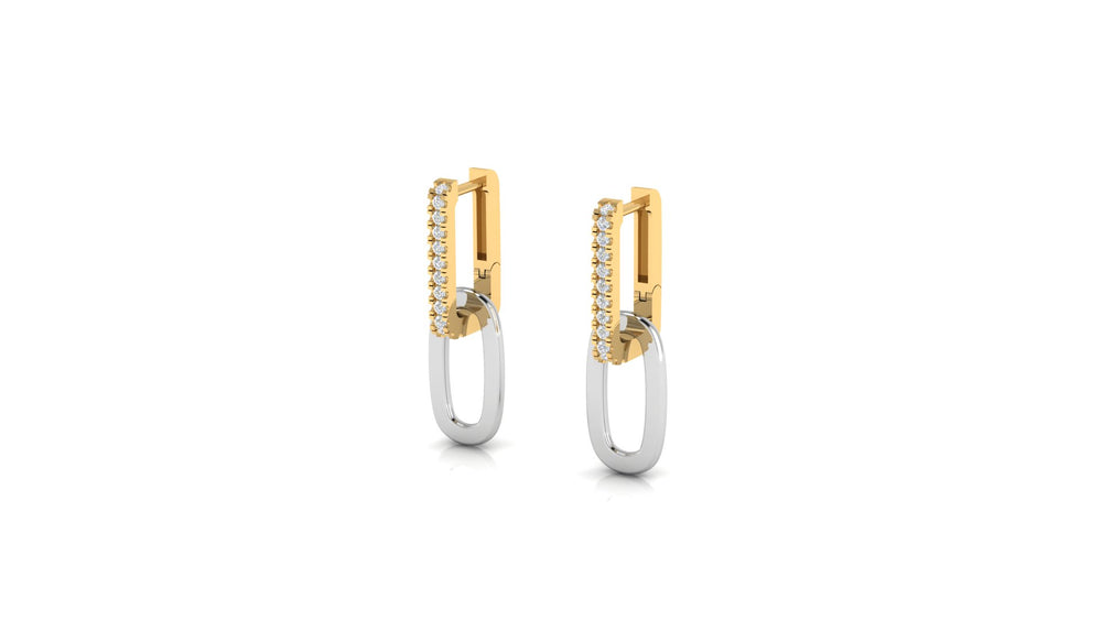 Sparkling Oval Hoops Earring