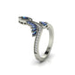 Elegant Sapphire Leaf Ring