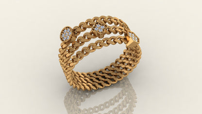 Diamond - Studded Chain Ring