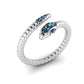 Ruby - Studded Snake Ring