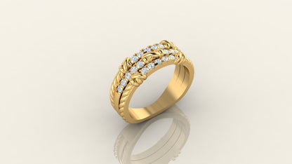 Intricate Weave Diamond Ring