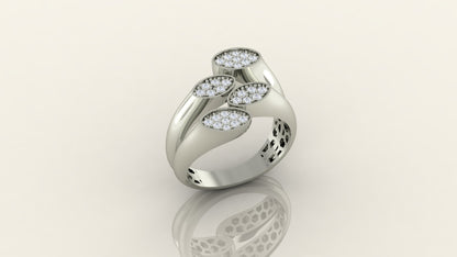 Quadruple Elegance Diamond Ring