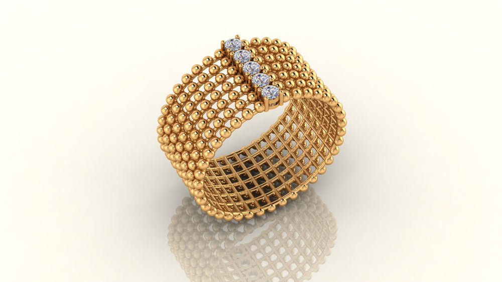 Gem Beaded Ring