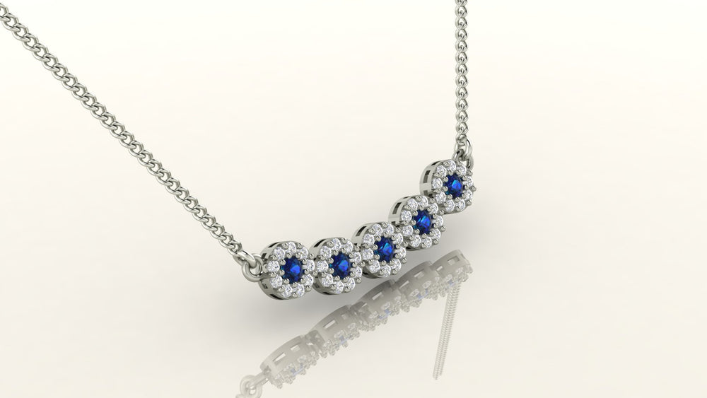 Radiant Five - Cluster Necklace