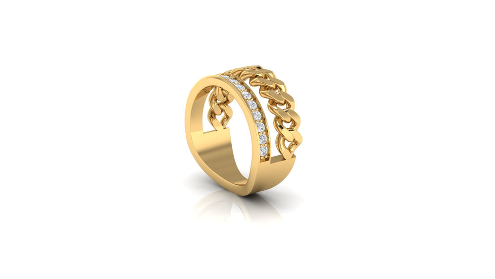 Brilliance Chain Curve Ring