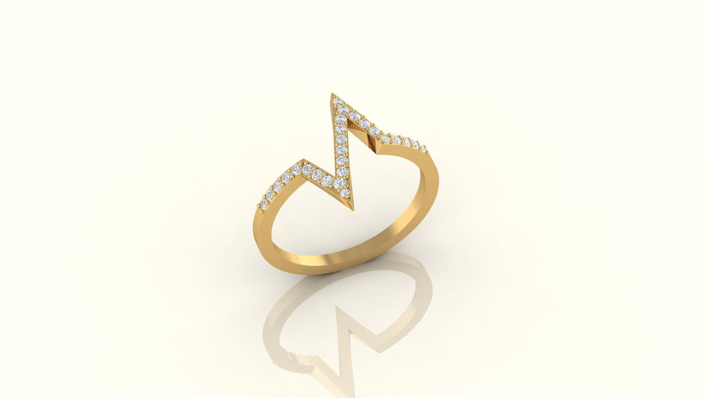 Zigzag Spark Ring