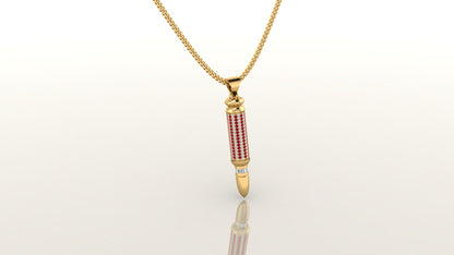 Elegant Sapphire Bullet Necklace