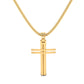 Sleek Dual - Bar Cross Necklace