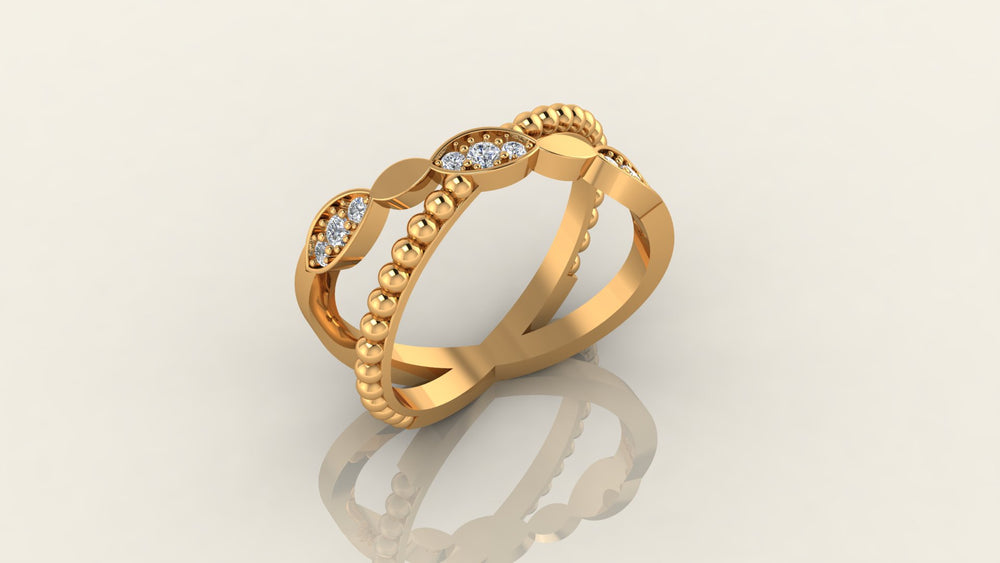 Dual Row Sparkling Ring