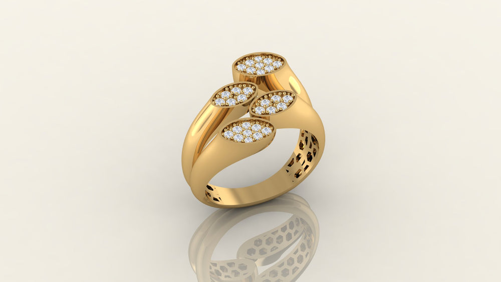 Quadruple Elegance Diamond Ring