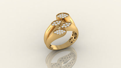 Quadruple Elegance Diamond Ring