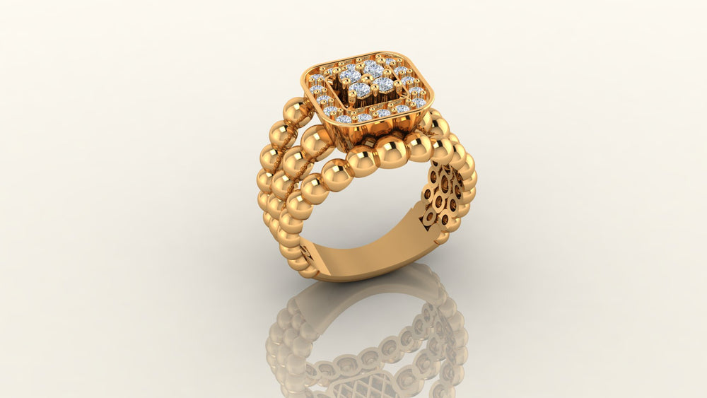 Beaded Elegance Ring