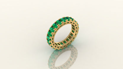 Emerald Eternity Wedding Band