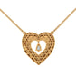 Gleaming Heart Enamel Necklace