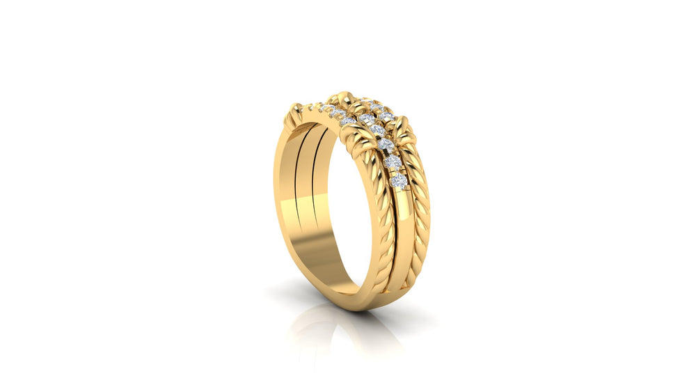 Intricate Weave Diamond Ring