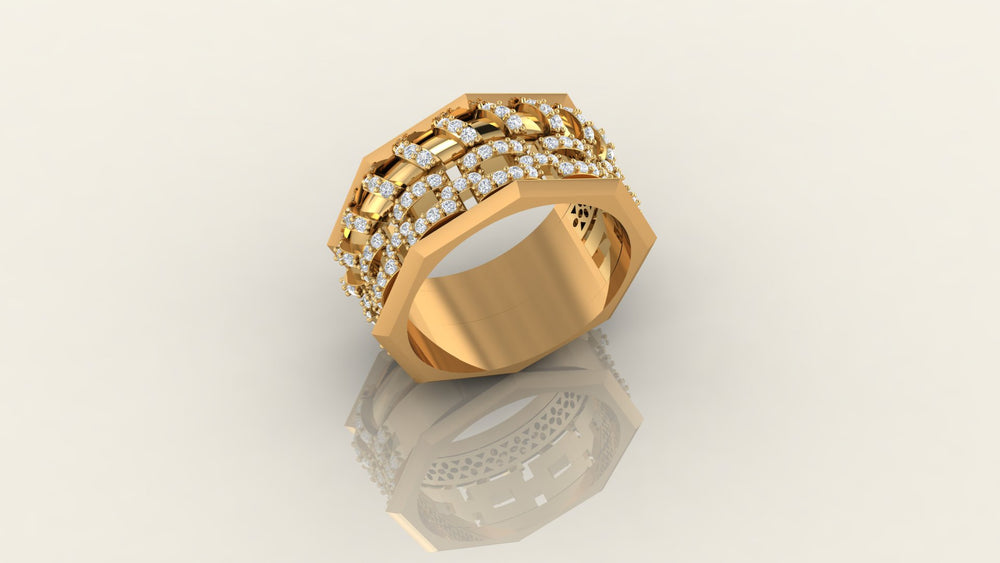 Elegant Diamond-Studded Ring