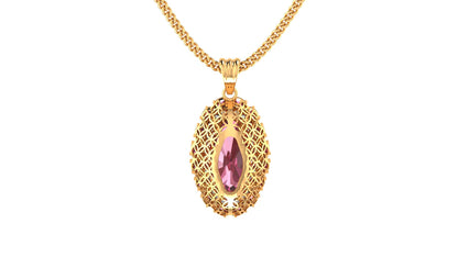 Elegant Gemstone Oval Necklace S410