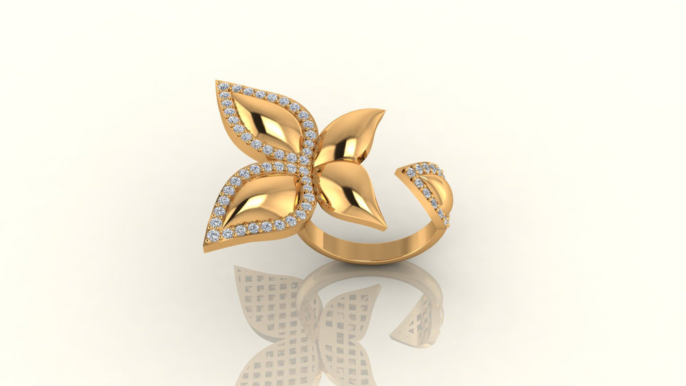 Sparkling Butterfly Ring