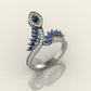 Elegant Sapphire Leaf Ring