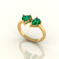 Lover's Embrace Double Heart Ring