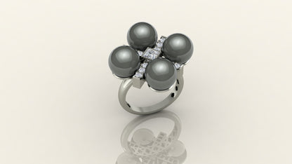 Four - Pearl Clover Ring