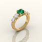Aurora Emerald Crest Ring