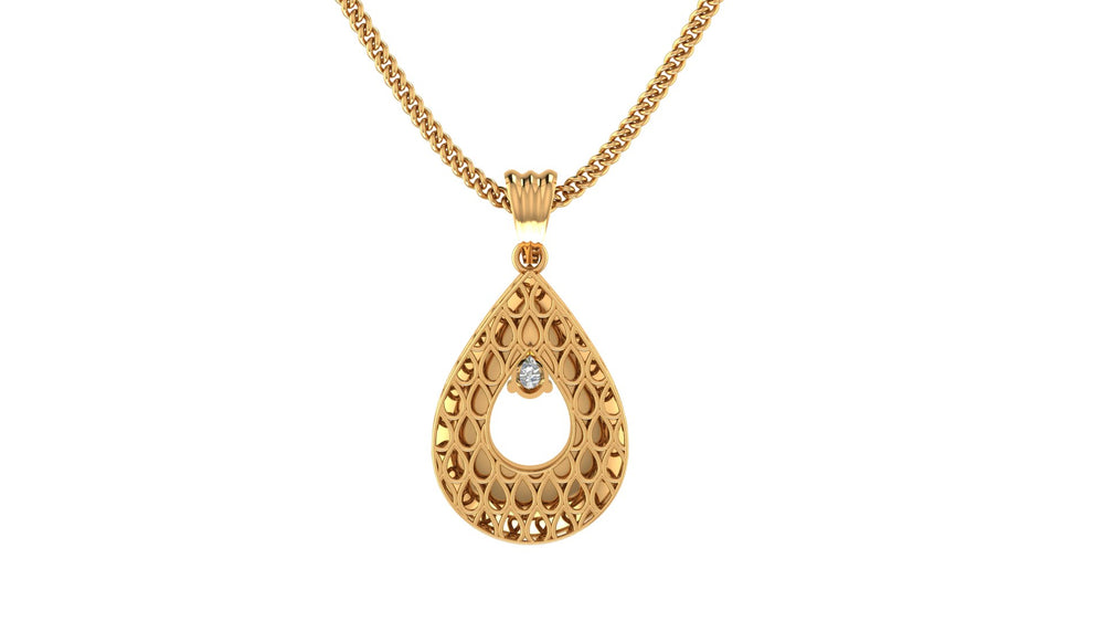 Teardrop Elegance Enamel Necklace