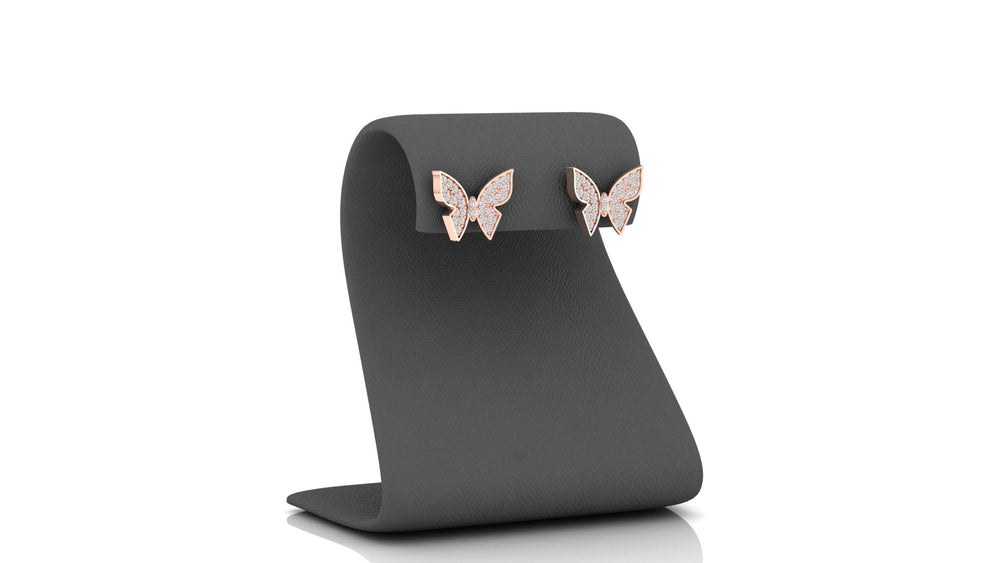 Shimmering Butterfly Stud Earrings