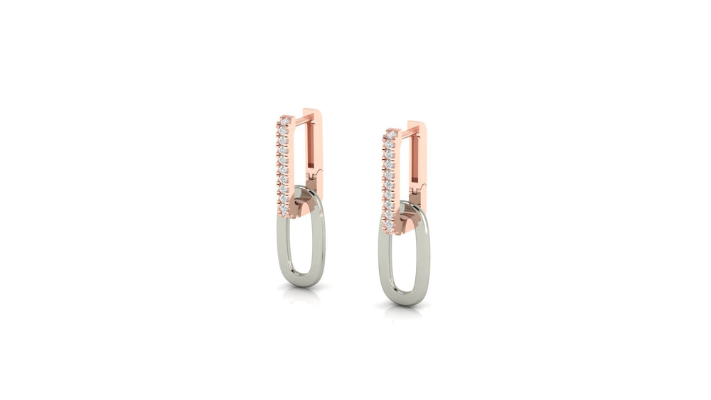 Sparkling Oval Hoops Earring